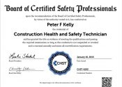 Certified Construction Health& Safety Technician (CHST)